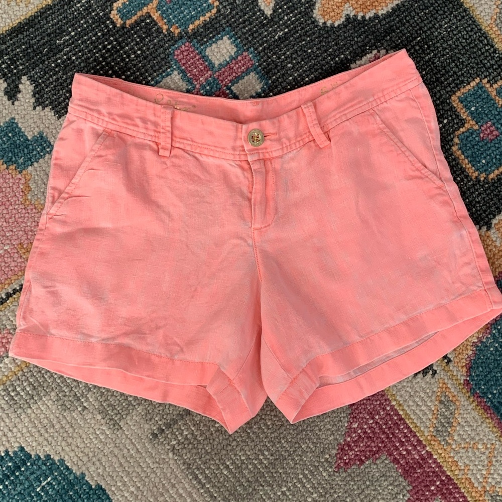(SOLD) Lilly Pulitzer Linen Shorts (6)